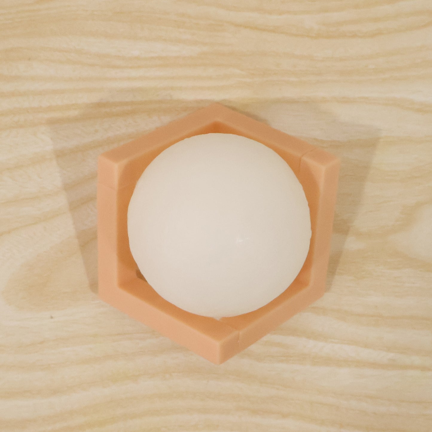 Led Ball Night Lamp With Wooden Stand (1 Pc)