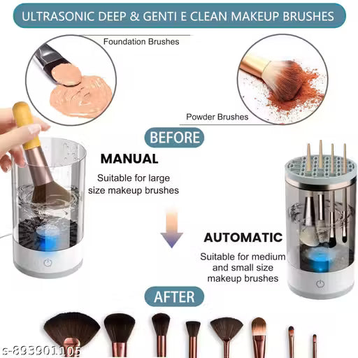 Electric Makeup Brush Cleaner Machine | Automatic Brush Washing & Drying Tool for Beauty Essentials