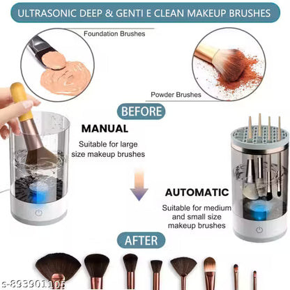 Electric Makeup Brush Cleaner Machine | Automatic Brush Washing & Drying Tool for Beauty Essentials