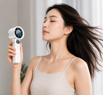 Portable Mini Fan with LED Display | Rechargeable Handheld Cooling Fan for Travel, Office & Outdoor Use
