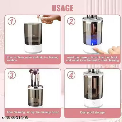 Electric Makeup Brush Cleaner Machine | Automatic Brush Washing & Drying Tool for Beauty Essentials
