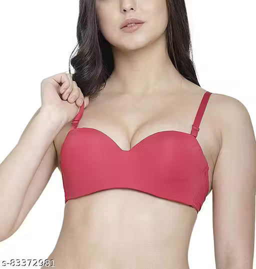 Women Push-Up Padded Underwired Bra | Seamless Demi Cup T-Shirt Bra
