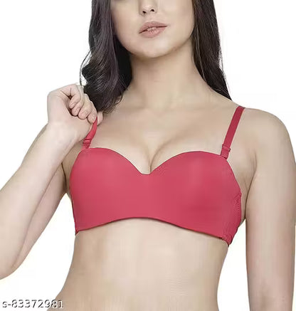 Women Push-Up Padded Underwired Bra | Seamless Demi Cup T-Shirt Bra
